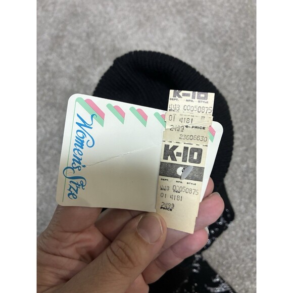 NOS VTG 80s ROSE Black Silver Lurex Turtleneck Sweater NWT USA Made Size 20W/XXL - Picture 6 of 10